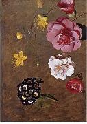 unknow artist, Floral, beautiful classical still life of flowers.032